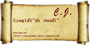 Czeglédi Jenő névjegykártya